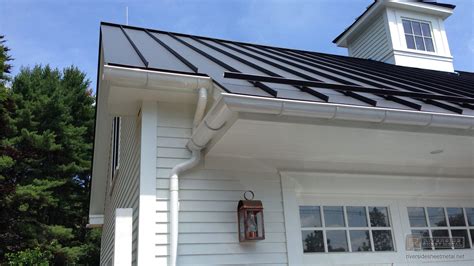 black standing seam metal roofing